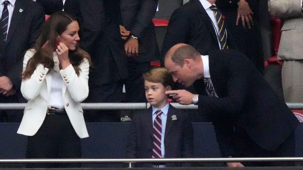 Prince George and parents William and Kate make dapper pep squad for England at Euro Cup