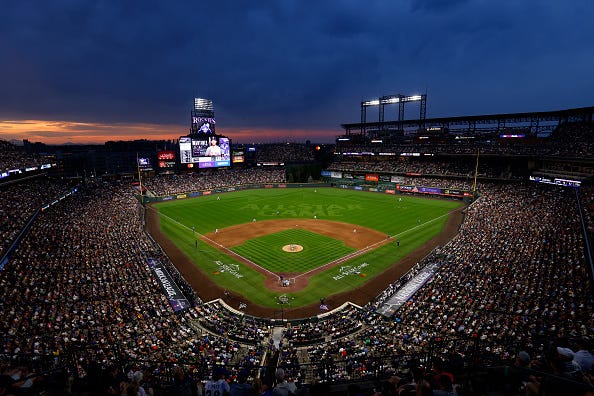 Coors Field is the home of the Rockies.