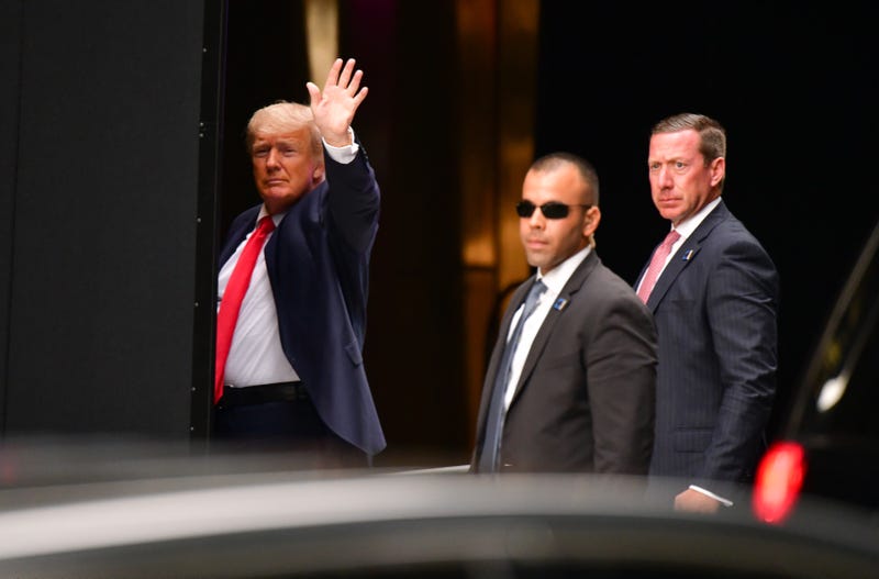 Former U.S. President Donald Trump arrives to Trump Tower in Manhattan on July 18, 2021 in New York City.