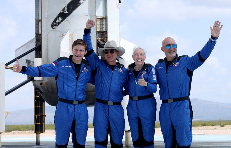 Jeff Bezos And The Crew Of Blue Origin