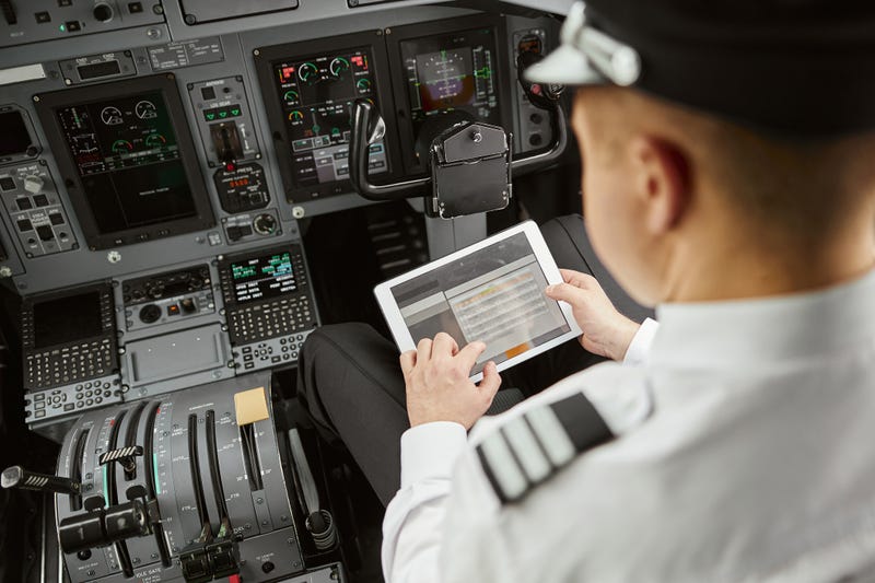 pilot in a cockpit