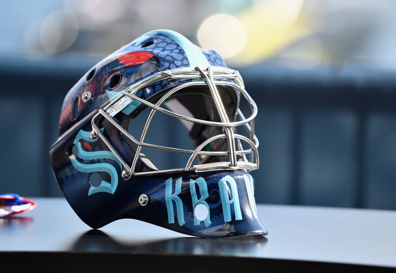 Seattle Kraken goal tender helmet