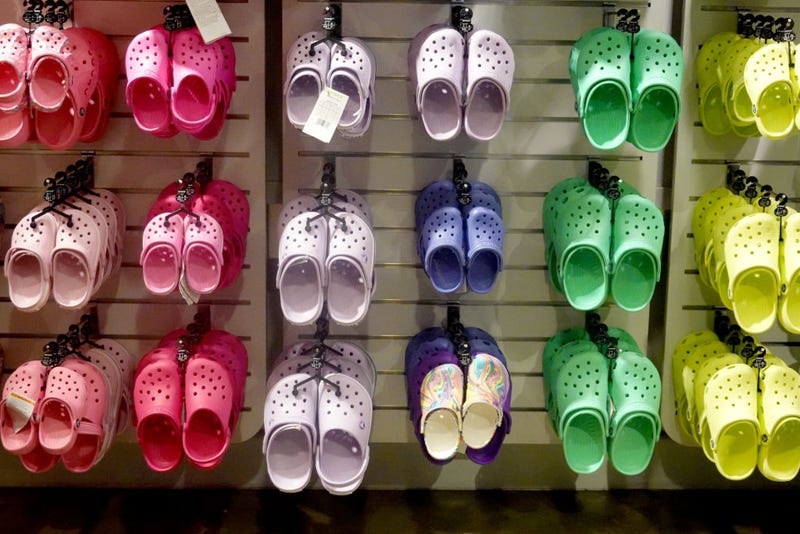 ootwear is offered for sale at a Crocs retail store on July 22, 2021 in Chicago, Illinois. Crocs Inc. today reported second-quarter net income of $319 million, topping Wall Street expectations.