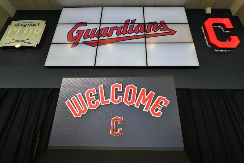The Cleveland Indians announce their name change to the Cleveland Guardians during a press conference at Progressive Field on July 23, 2021 in Cleveland, Ohio.