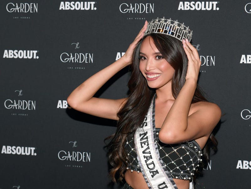 Miss Nevada USA 2021 Kataluna Enriquez, Miss USA's first transgender pageant winner, attends a celebration in her honor at The Garden Las Vegas on July 23, 2021 in Las Vegas, Nevada. (Photo by Bryan Steffy/Getty Images)