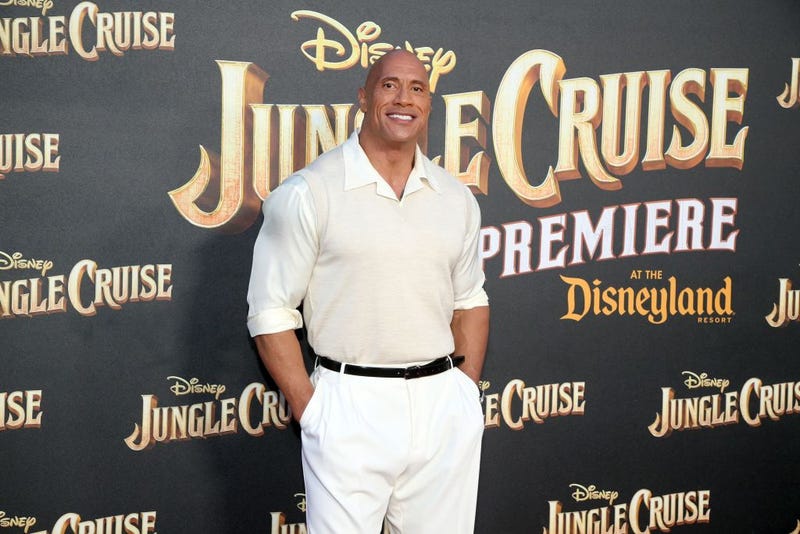 Dwayne Johnson attends the World Premiere Of Disney's "Jungle Cruise" at Disneyland on July 24, 2021 in Anaheim, California.