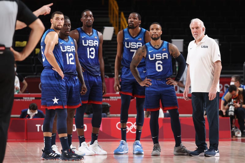Team USA Basketball at the Tokyo Olympics.