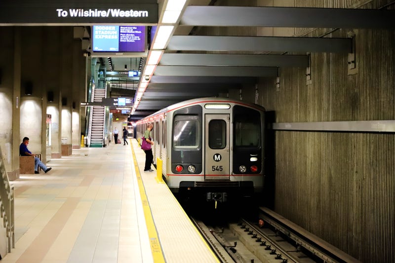 metro train at station