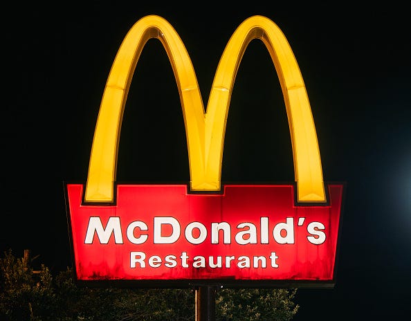 McDonald's sign. 