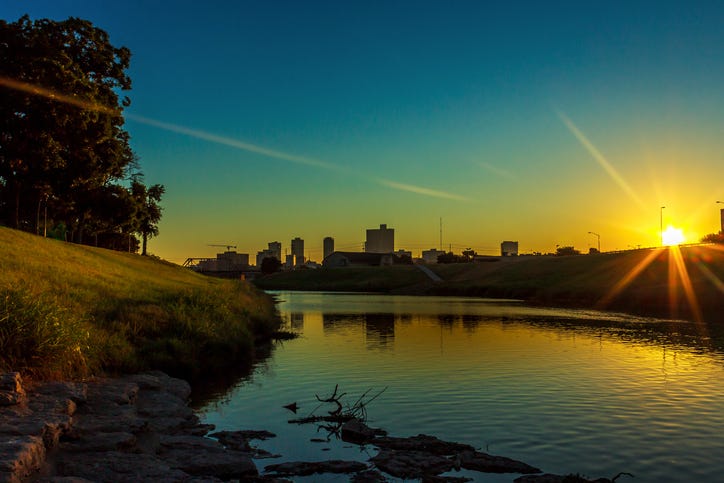 river in Fort Worth