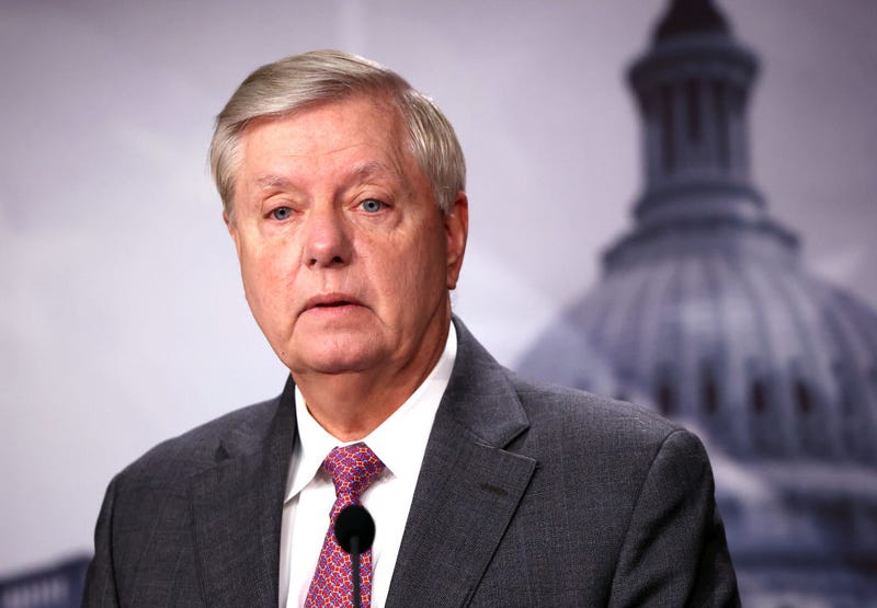 U.S. Sen. Lindsey Graham (R-SC) speaks on southern border security and illegal immigration, during a news conference at the U.S. Capitol on July 30, 2021 in Washington, DC. Graham urged the Biden administration to name former Homeland Security Secretary Jeh Johnson as a border czar.