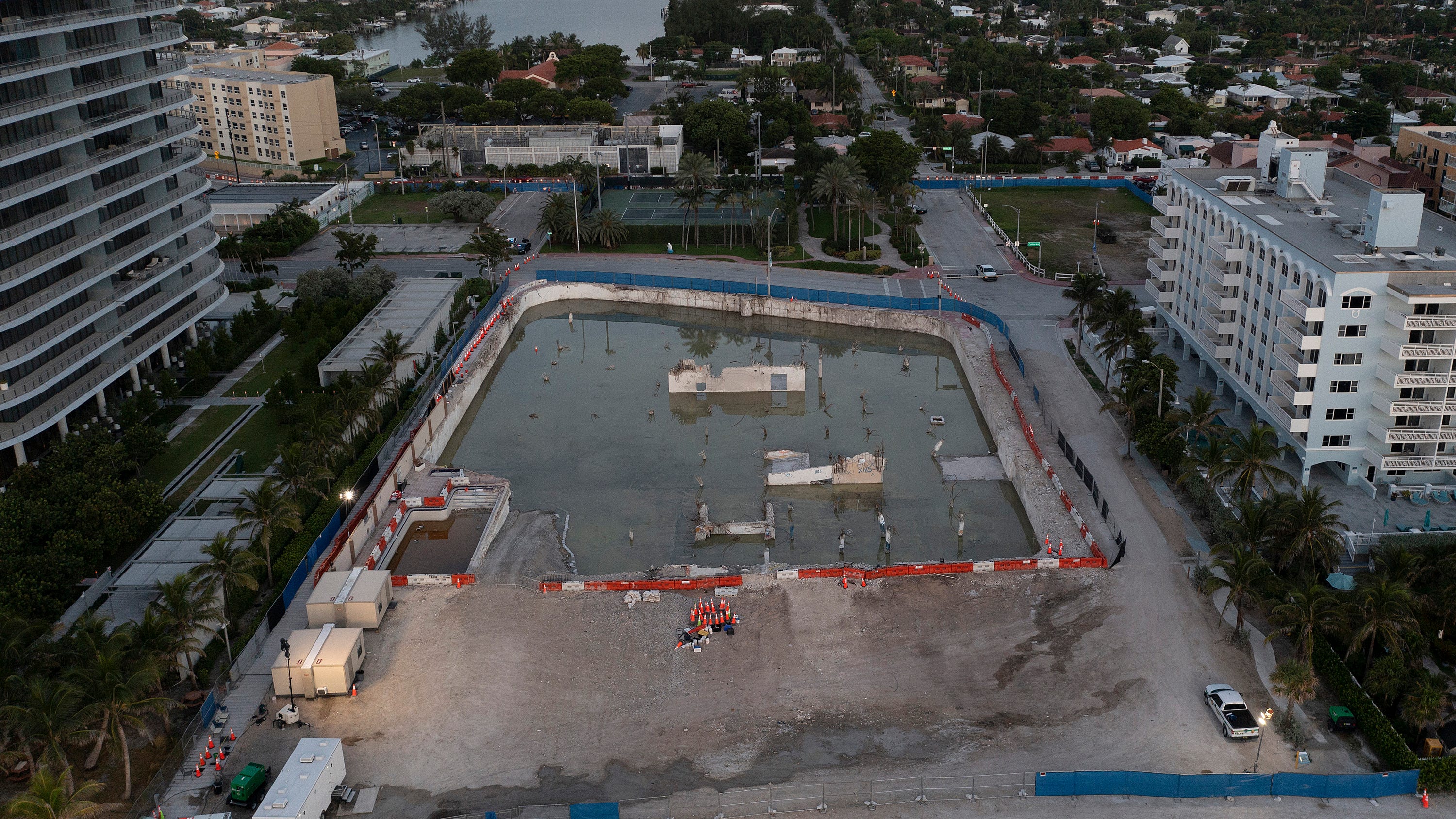PHOTOS: New aerial images of the collapsed Surfside condo site