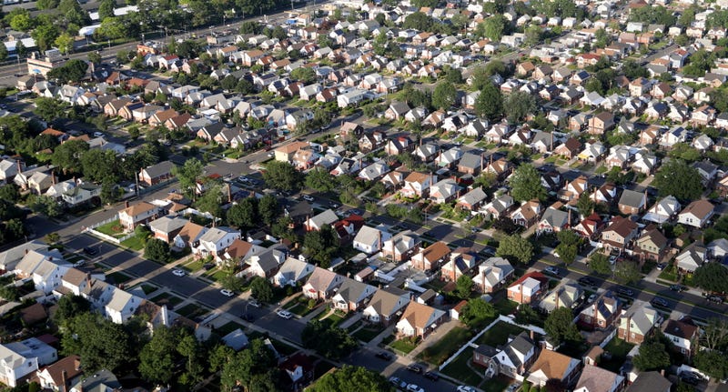 A view of Elmont, New York. U.S. House races on Long Island are being closely watched, including for New York's 3rd congressional district