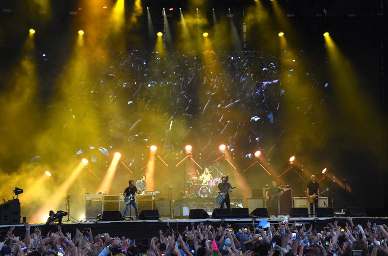 Foo Fighters performs on stage during Lollapalooza 2021 at Grant Park.