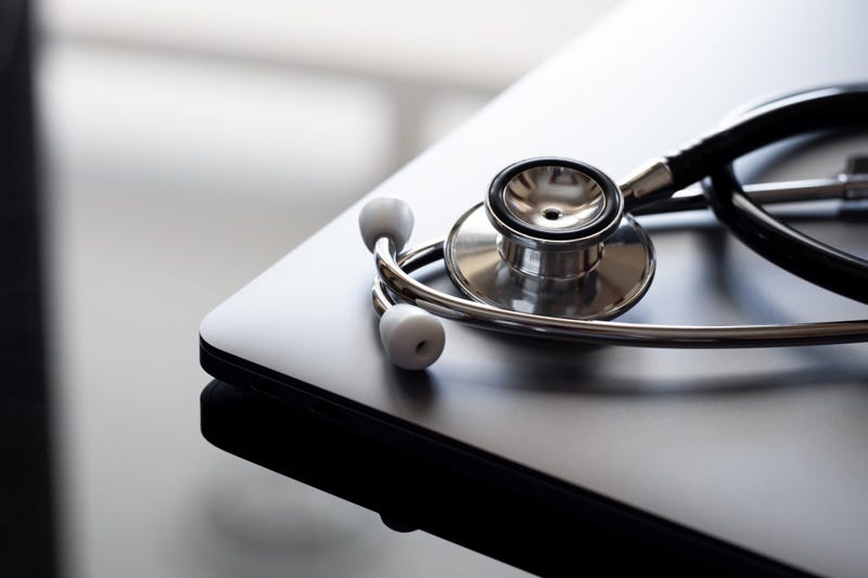 Stethoscope on a table. 
