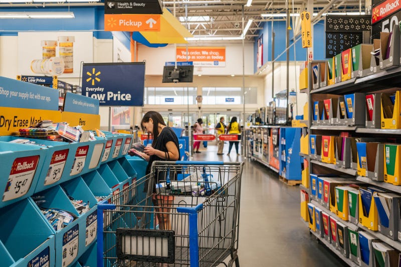 A customer shops at a Walmart store on August 04, 2021 in Houston, Texas.