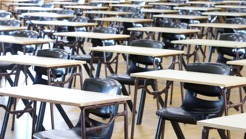 Two students were stabbed at John Marshall High School in Los Feliz today, and a person of interest was detained.