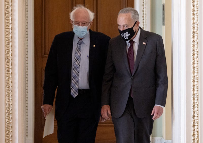 Senator Bernie Sanders and Majority Leader Chuck Schumer