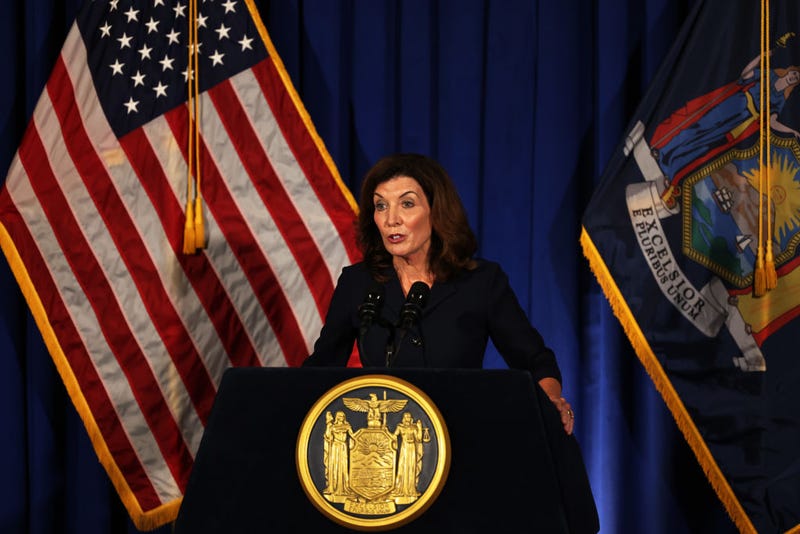 Lt. Gov. Kathy Hochul speaks during a press conference at the New York State Capitol on August 11, 2021 in Albany City.
