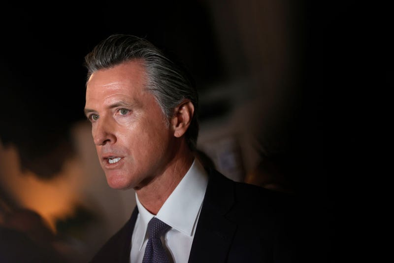 California Gov. Gavin Newsom speaks during a news conference at Manny's on August 13, 2021 in San Francisco, California.