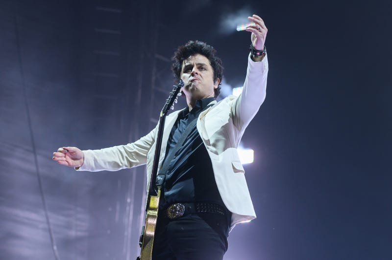 CHICAGO, ILLINOIS - AUGUST 15: Billie Joe Armstrong of Green Day performs during the Hella Mega Tour at Wrigley Field on August 15, 2021 in Chicago, Illinois. (Photo by Timothy Hiatt/Getty Images)