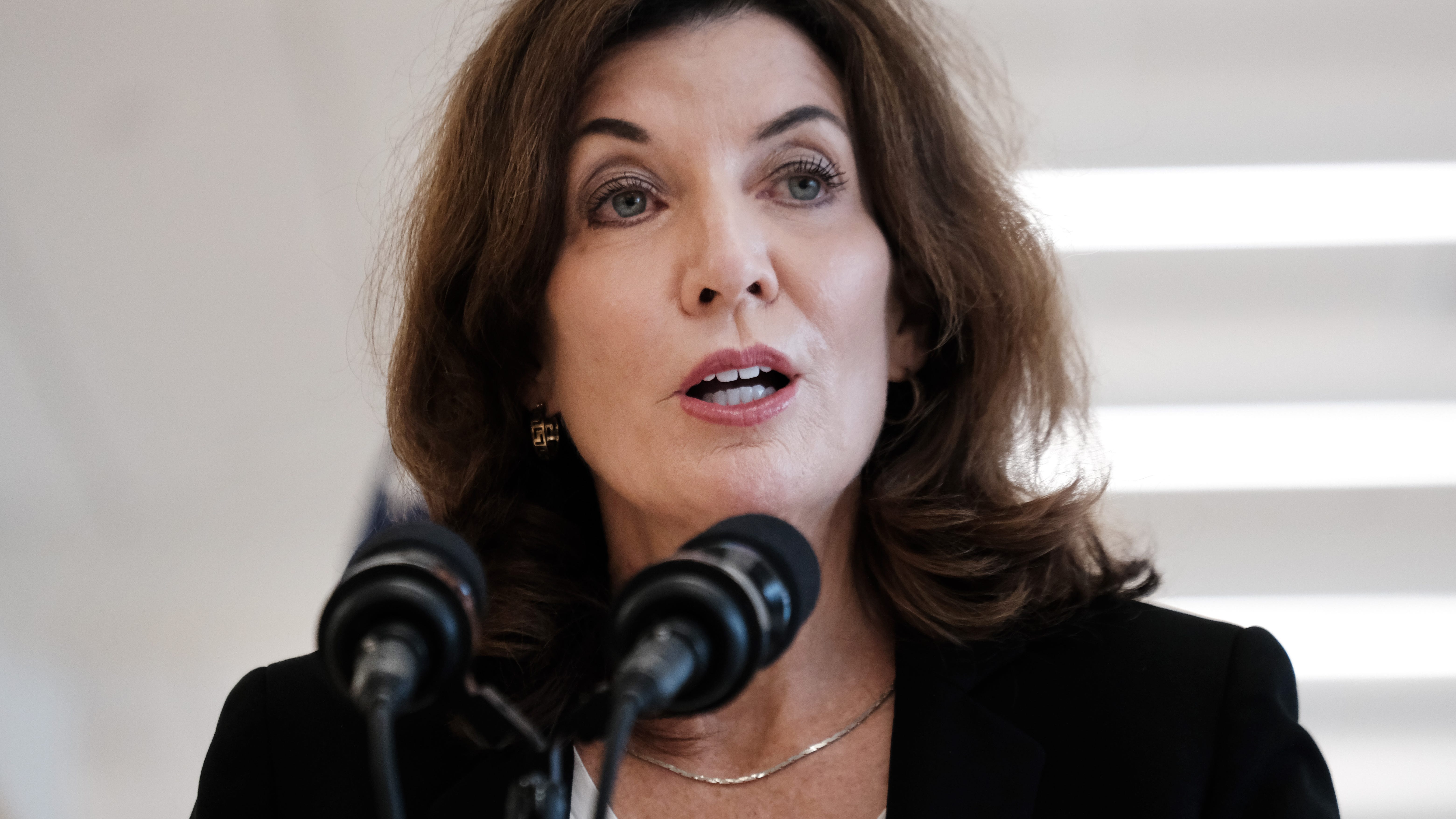La gobernadora Hochul pide calma después de que un visitante de la ciudad de Nueva York diera positivo en la variante ómicron
