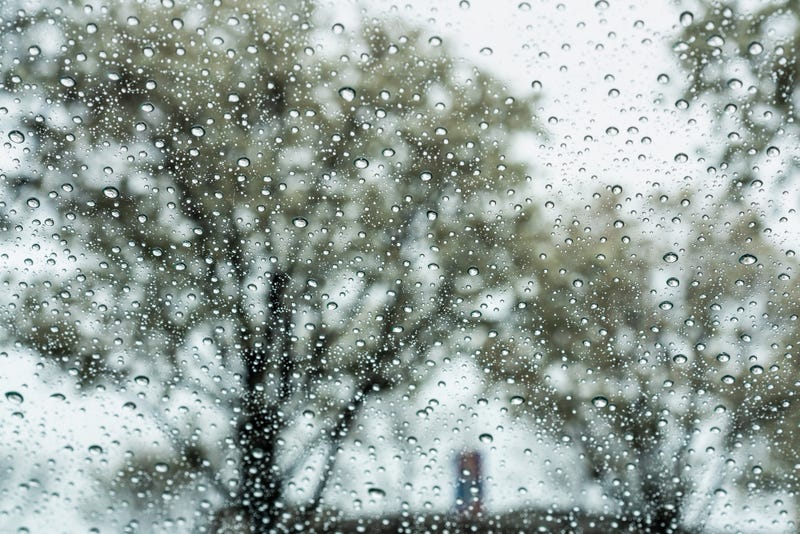Rain drops on a window.