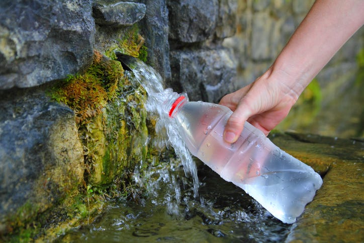 Drinkable Michigan spring water