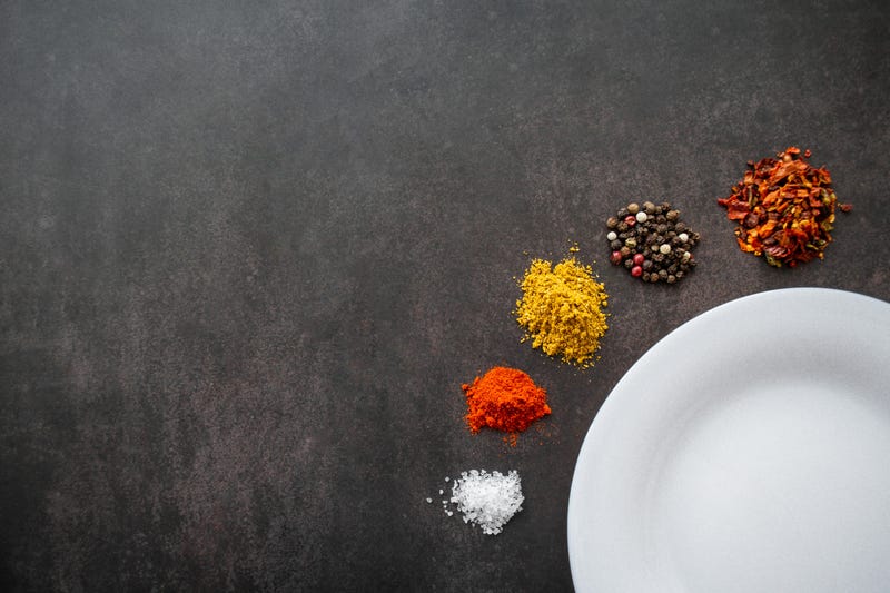 plate with spices