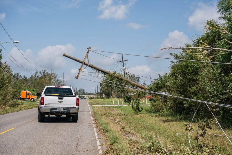 Ida Electrical Pole Damage