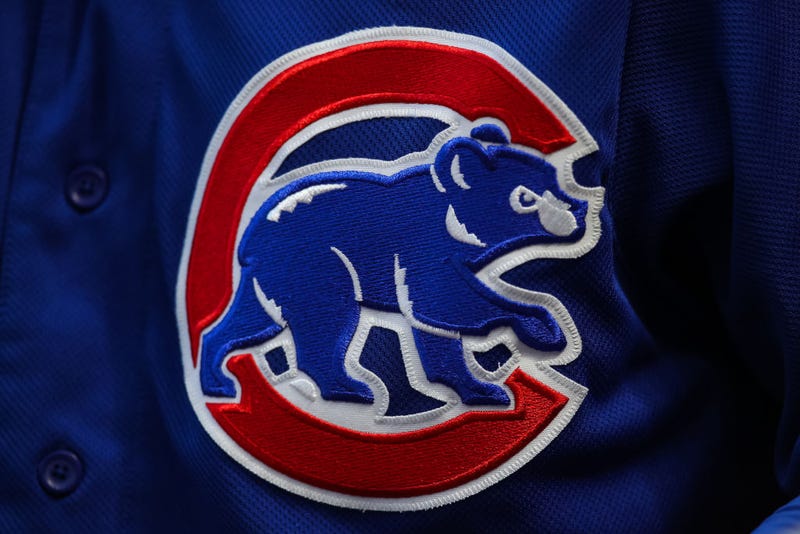 A view of the Chicago Cubs logo in the second inning of the game against the Minnesota Twins at Target Field on August 31, 2021 in Minneapolis, Minnesota. The Cubs defeated the Twins 3-1.