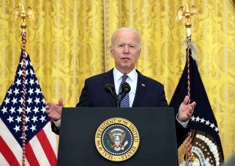 U.S. President Joe Biden speaks on workers rights and labor unions in the East Room at the White House on September 08, 2021 in Washington, DC. Biden spoke on the need to protect workers rights and the middle class. (Photo by Kevin Dietsch/Getty Images)
