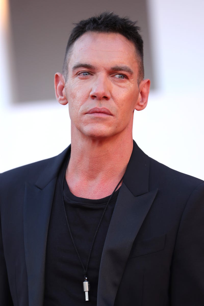 Jonathan Rhys Meyers arrives on the red carpet of the movie "Freaks Out" during the 78th Venice International Film Festival on September 08, 2021 in Venice, Italy.