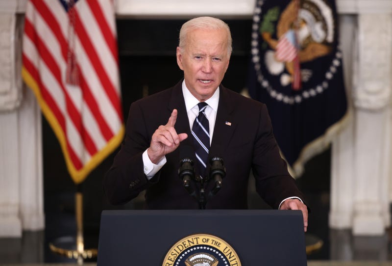 President Joe Biden speaks about combatting the coronavirus pandemic in the State Dining Room of the White House on September 9, 2021 in Washington, DC.