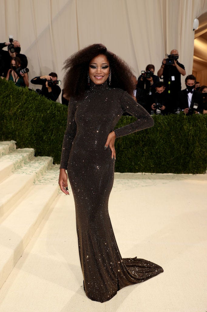 Keke Palmer attends The 2021 Met Gala Celebrating In America: A Lexicon Of Fashion at Metropolitan Museum of Art on September 13, 2021 in New York City.