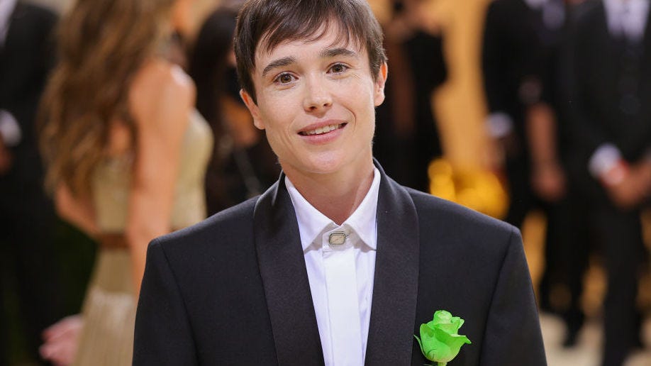 Elliot Page makes first red carpet debut since coming out as transgender at 2021 Met Gala
