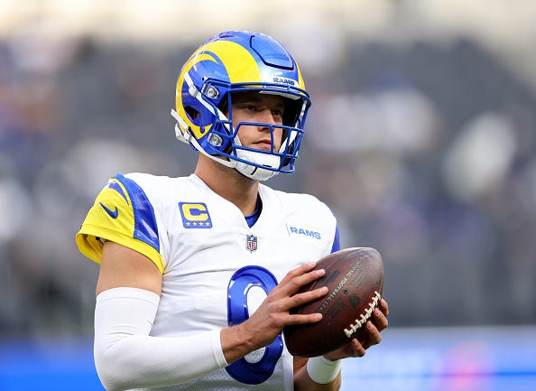 Matthew Stafford and the Rams are the defending Super Bowl Champions. 