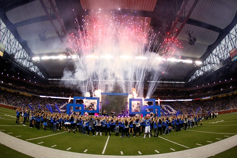 Nickelback performs at Thanksgiving Day halftime show at Ford Field