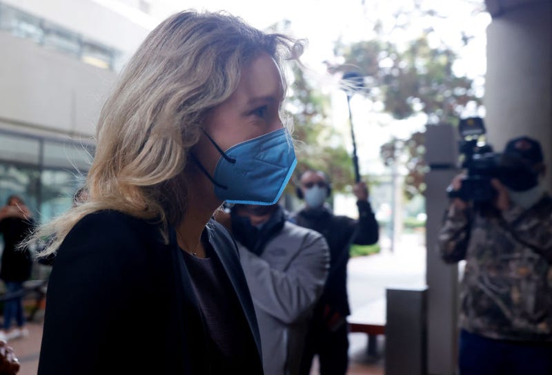 Former Theranos founder and CEO Elizabeth Holmes arrives for court at the Robert F. Peckham Federal Building September 17, 2021 in San Jose, California.