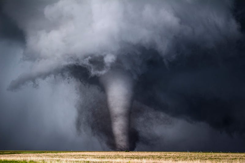 Tornado touching down in Kansas. 