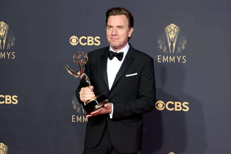Ewan McGregor, winner of Outstanding Lead Actor in a Limited Series or Movie for 'Halston,' poses in the press room during the 73rd Primetime Emmy Awards at L.A. LIVE on September 19, 2021 in Los Angeles, California