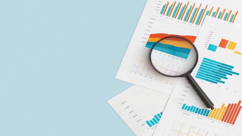Financial stats and banking information - stock photo