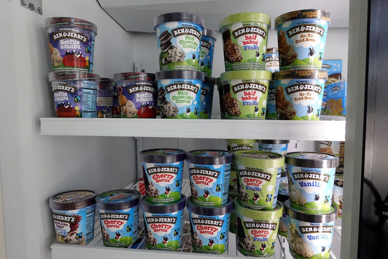 Ice cream is for sale in a Ben & Jerry's store on September 23, 2021 in Miami, Florida. 