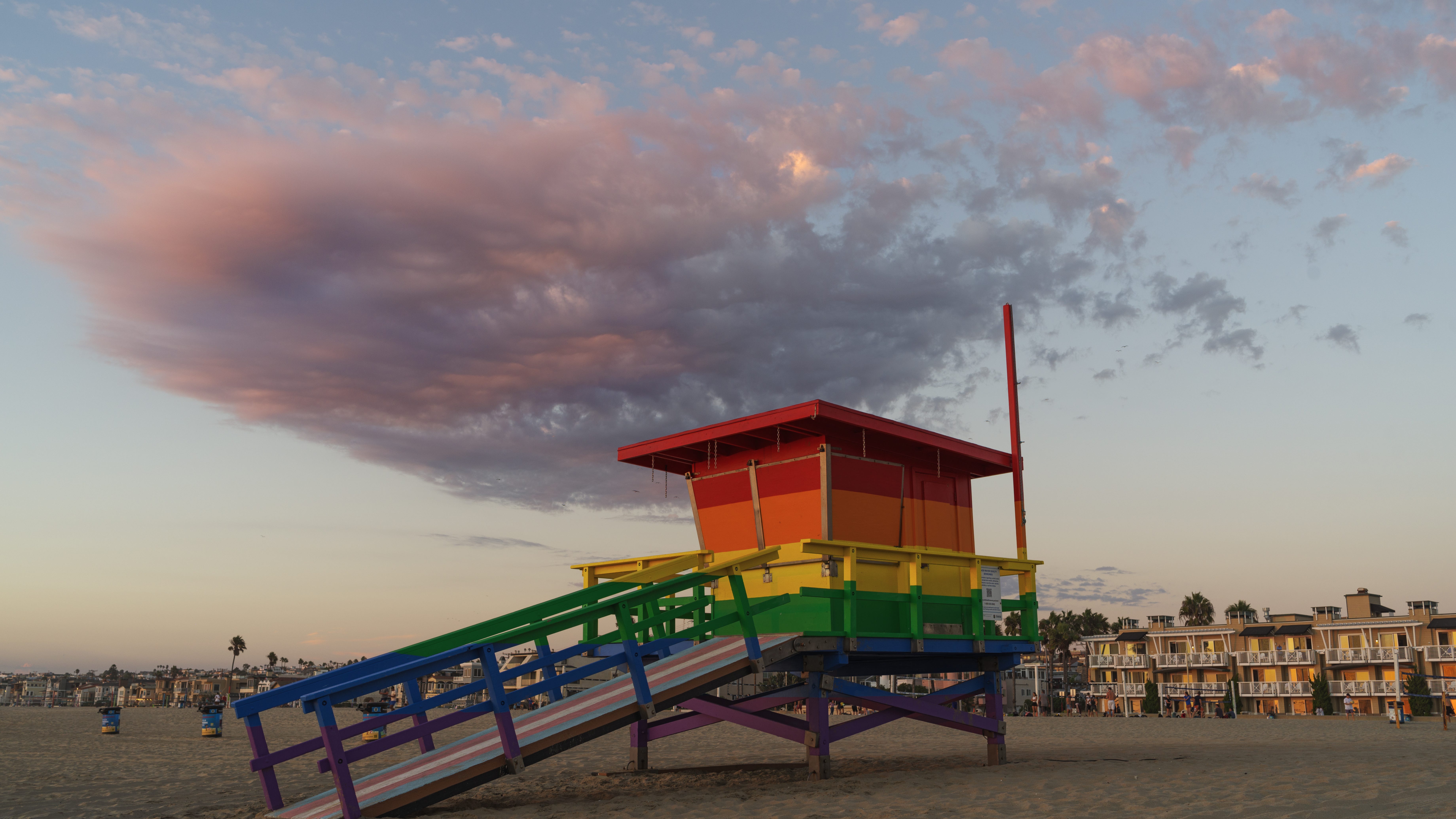 Pride lifeguard towers in Santa Monica vandalized days after unveiling