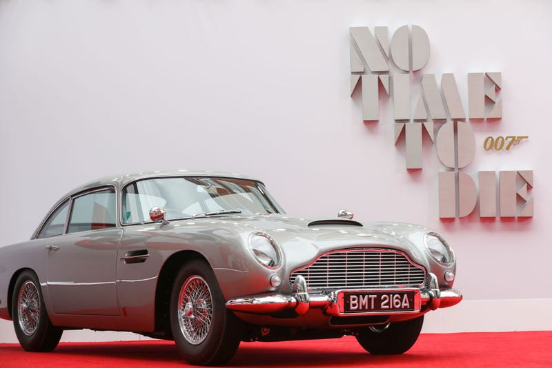 James Bonds Aston Martin car at the World Premiere of "NO TIME TO DIE" at the Royal Albert Hall on September 28, 2021 in London, England. (Photo by Tristan Fewings/Getty Images for EON Productions, Metro-Goldwyn-Mayer Studios, and Universal Pictures)
