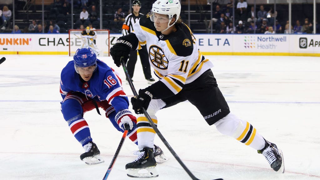 Jack Studnicka impresses, Trent Frederic struggles in Bruins’ sloppy preseason loss to Rangers