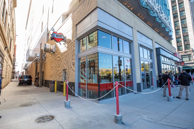 General view of Eminem's restaurant "Mom's Spaghetti" on September 29, 2021 in Detroit, Michigan.