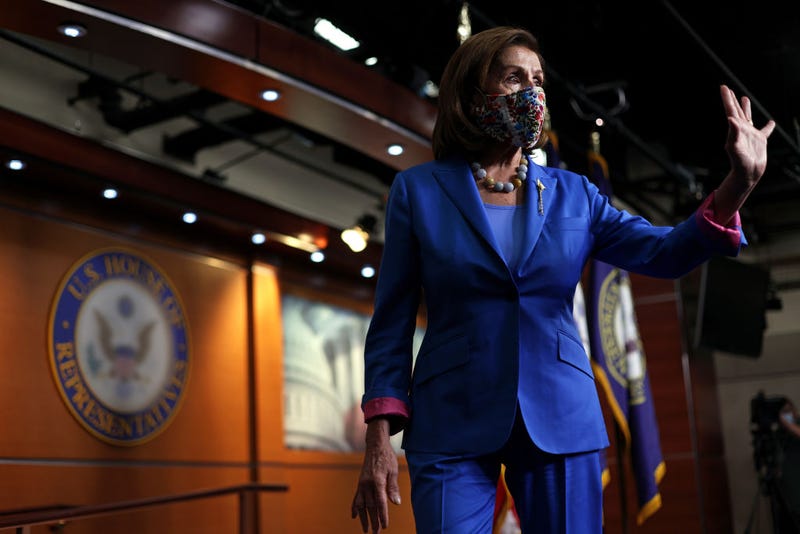 U.S. Speaker of the House Rep. Nancy Pelosi (D-CA) waves as she leaves a weekly news conference at the U.S. Capitol September 30, 2021 in Washington, DC.