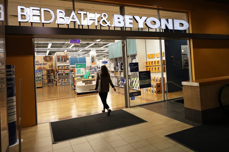 A person enters the Bed Bath & Beyond store in Tribeca