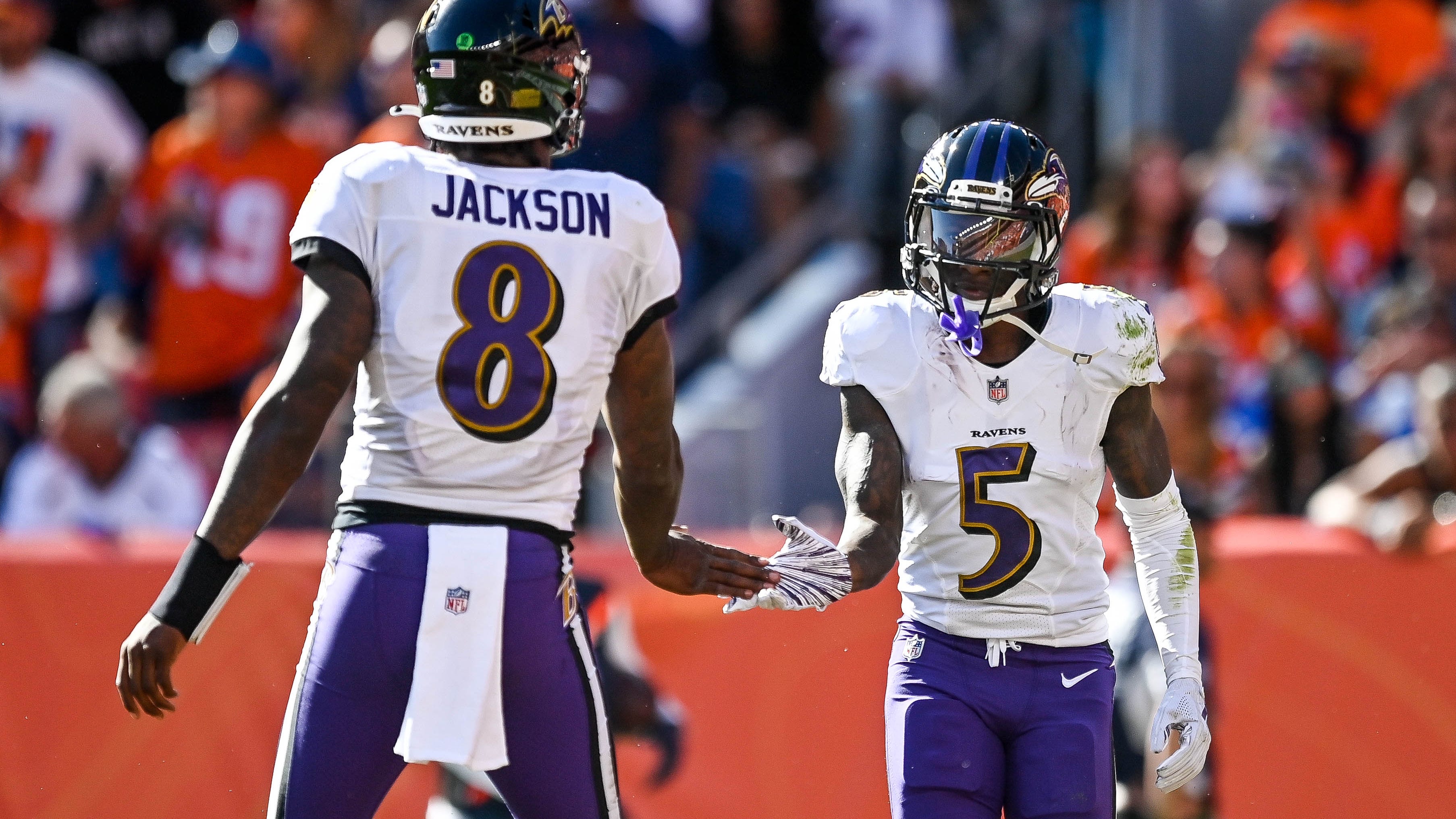 Lamar Jackson emphatically shuts down Marquise Brown trade speculation: ‘Hell naw’
